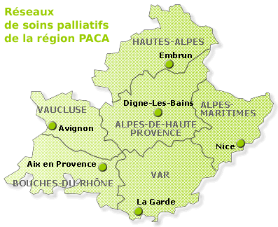 Carte Region Paca